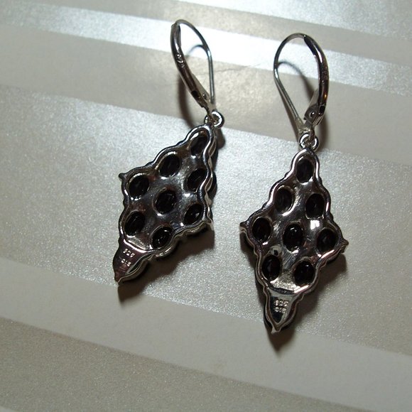 Black Spinel Earrings - Picture 2 of 6
